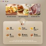 Nồi chiên không dầu Bear 5L AF-5H15I52 - Cửa kính rộng dễ quan sát - Ảnh 6