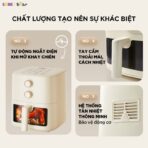 Nồi chiên không dầu Bear 5L AF-5H15I52 - Cửa kính rộng dễ quan sát - Ảnh 3