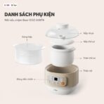 Nồi nấu chậm Bear 0.8L DDZ-A08T8 - Hầm cách thủy giữ 100% vitamin - Ảnh 2