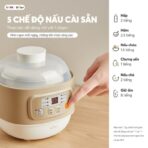 Nồi nấu chậm Bear 0.8L DDZ-A08T8 - Hầm cách thủy giữ 100% vitamin - Ảnh 9