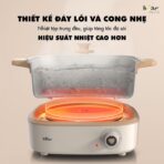 Nồi lẩu Bear 4L DHG-C40M1 - Lòng nồi đáy phẳng đa năng tiện lợi - Ảnh 4