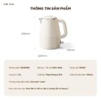 Ấm đun nước Bear 1.5L EB-5H15D - Lòng Inox 304 nguyên khối bền - Ảnh 2