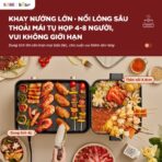 Nồi lẩu nướng Bear GR-5H22R83 - 2 ngăn nấu lẩu nướng độc lập - Ảnh 11