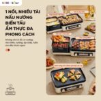 Nồi lẩu nướng Bear GR-5H22R83 - 2 ngăn nấu lẩu nướng độc lập - Ảnh 10