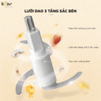 Máy xay ăn dặm Bear 0.6L GR-B06V1 - Hệ thống dao 2 tầng mịn màng - Ảnh 7