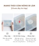 Hộp cơm điện Bear 1.2L LB-4H12C - Thiết kế mini như túi xách - Ảnh 12