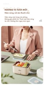 Hộp cơm điện Bear 1.2L LB-4H12C - Thiết kế mini như túi xách - Ảnh 16