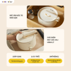 Nồi điện đa năng Bear MC-4H16G - Chiên nấu đa năng cho sinh viên - Ảnh 16