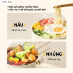 Nồi điện đa năng Bear MC-4H16G - Chiên nấu đa năng cho sinh viên - Ảnh 15