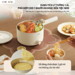 Nồi điện đa năng Bear MC-4H16G - Chiên nấu đa năng cho sinh viên - Ảnh 13