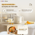 Nồi điện đa năng Bear MC-4H16H - Nhỏ gọn, chuẩn bị bữa ăn nhanh - Ảnh 4