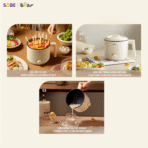 Nồi điện đa năng Bear MC-4H16H - Nhỏ gọn, chuẩn bị bữa ăn nhanh - Ảnh 7