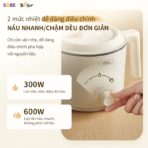 Nồi điện đa năng Bear MC-4H16H - Nhỏ gọn, chuẩn bị bữa ăn nhanh - Ảnh 6