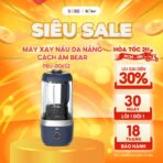 Máy làm sữa hạt Bear 1.5L PBJ-B06S2 - Nắp cách âm, vận hành êm - Ảnh 2