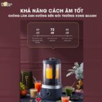 Máy làm sữa hạt Bear 1.5L PBJ-B06S2 - Nắp cách âm, vận hành êm - Ảnh 9