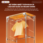 Tủ sấy quần áo Bear PCD-4H12G - Diệt khuẩn 99% bảo vệ làn da - Ảnh 9