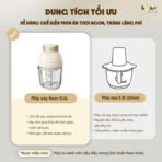 Máy xay ăn dặm Bear QSJ-D02Q1 - Xay nhuyễn thực phẩm trong 15s - Ảnh 9