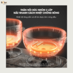 Bộ bếp điện đôi Bear SB-BD02N - Kèm nồi chảo đa năng tiện dụng - Ảnh 8