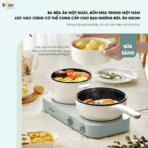 Bộ bếp điện đôi Bear SB-BD02N - Kèm nồi chảo đa năng tiện dụng - Ảnh 5
