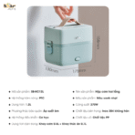 Hộp cơm Bear 2 tầng SB-HC12L - Hâm nóng trực tiếp tại văn phòng - Ảnh 3