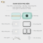 Hộp cơm Bear 2 tầng SB-HC12L - Hâm nóng trực tiếp tại văn phòng - Ảnh 2