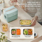 Hộp cơm Bear 2 tầng SB-HC12L - Hâm nóng trực tiếp tại văn phòng - Ảnh 11