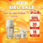 Máy xay sinh tố Bear SB-MX04K - Hoàn thành xay nấu nhanh gọn - Ảnh 8