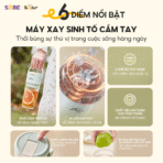 Máy xay sinh tố Bear SB-MX04X - 8 lưỡi dao xoáy nghiền đá 360 độ - Ảnh 5