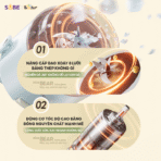 Máy xay sinh tố Bear SB-MX04X - 8 lưỡi dao xoáy nghiền đá 360 độ - Ảnh 4