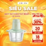 Máy xay thịt Bear 1.8L SB-MX20A - Cối thủy tinh xay hạt cứng mạnh - Ảnh 23