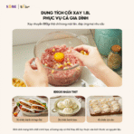 Máy xay thịt Bear 1.8L SB-MX20A - Cối thủy tinh xay hạt cứng mạnh - Ảnh 16