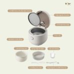 Nồi cơm điện Bear 3L SB-NC30B - Hẹn giờ linh hoạt, cơm dẻo mịn - Ảnh 4