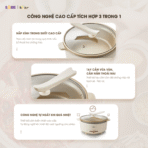 Nồi lẩu Bear 5L SB-NL05F - Nước sôi mạnh chỉ sau 10 phút - Ảnh 5