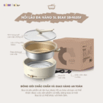 Nồi lẩu Bear 5L SB-NL05F - Nước sôi mạnh chỉ sau 10 phút - Ảnh 3