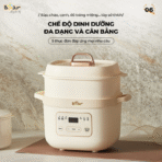 Nồi nấu chậm Bear 1.6L vuông SB-NNC16 - Hầm cách thủy 360 độ - Ảnh 10