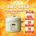 Nồi nấu chậm Bear 2L SB-NNC20 - Gà tiềm, cháo hầm dẻo mịn thơm - Ảnh 9