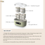 Máy làm sữa chua Bear SB-SC10C - 4 chức năng, thố sứ tự nhiên - Ảnh 4