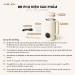 Máy làm sữa hạt Bear 0.6L SB-SH06C - Nấu sữa nhanh cho bữa sáng - Ảnh 6