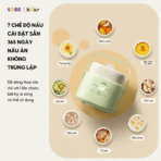Nồi nấu chậm Bear 1L SC-4H10E - Nấu cháo dinh dưỡng nhuyễn mịn - Ảnh 13