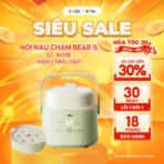 Nồi nấu chậm Bear 1L SC-4H10E - Nấu cháo dinh dưỡng nhuyễn mịn - Ảnh 5