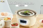 Nồi nấu chậm Bear 1.6l SUBE002 - Bộ 3 thố sứ hầm đa năng tiện lợi - Ảnh 5