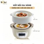 Nồi nấu chậm Bear 1.6l SUBE002 - Bộ 3 thố sứ hầm đa năng tiện lợi - Ảnh 17