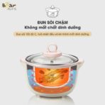 Nồi nấu chậm Bear 1.6l SUBE002 - Bộ 3 thố sứ hầm đa năng tiện lợi - Ảnh 13