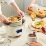 Nồi nấu chậm Bear 1.6l SUBE002 - Bộ 3 thố sứ hầm đa năng tiện lợi - Ảnh 11
