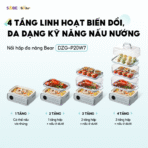 Nồi hấp Bear DZG-P20W7 - đa năng nhiều chế độ - Ảnh 4