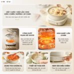 Nồi lẩu nướng hấp Bear HOP-505QT - 3 trong 1 tiện dụng - Ảnh 8