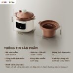 Nồi nấu chậm tử sa 3L Bear ESP-305LP- Gốm tử sa đặc biệt an toàn - Ảnh 14